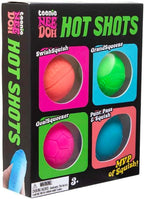 Schylling NeeDoh Hot Shot Teenie Needoh 4 Pack - Sensory Squeeze Toy - 1.5" in Diameter - Colors May Vary - Friendly Pocket Fidget