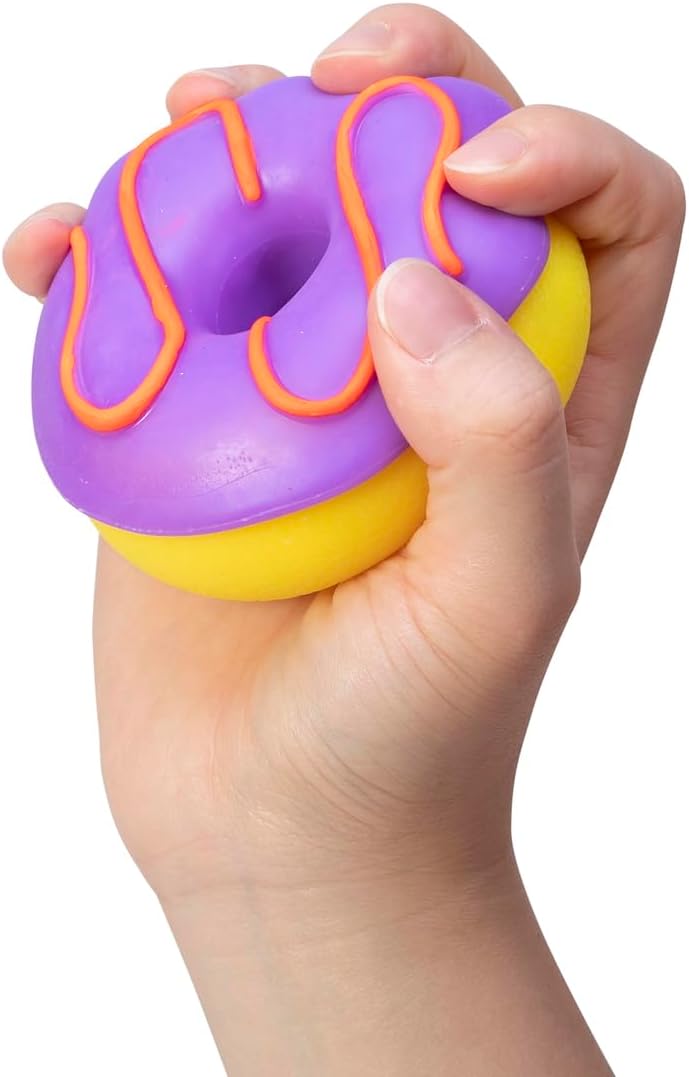 Schylling NeeDoh Dohnuts - Sensory Fidget Toy - Assorted Colors - Ages 3 to Adult (Pack of 1) - Fun Dessert Sensory