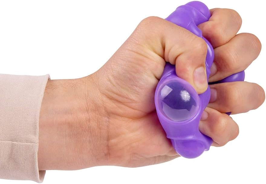 Schylling NeeDoh Happy Snappy Ball - Sensory Squeeze Toy - Air Filled Perfect Pop - 2.5" Wide - Color May Vary (Pack of 1) - Calming Squeeze Toy