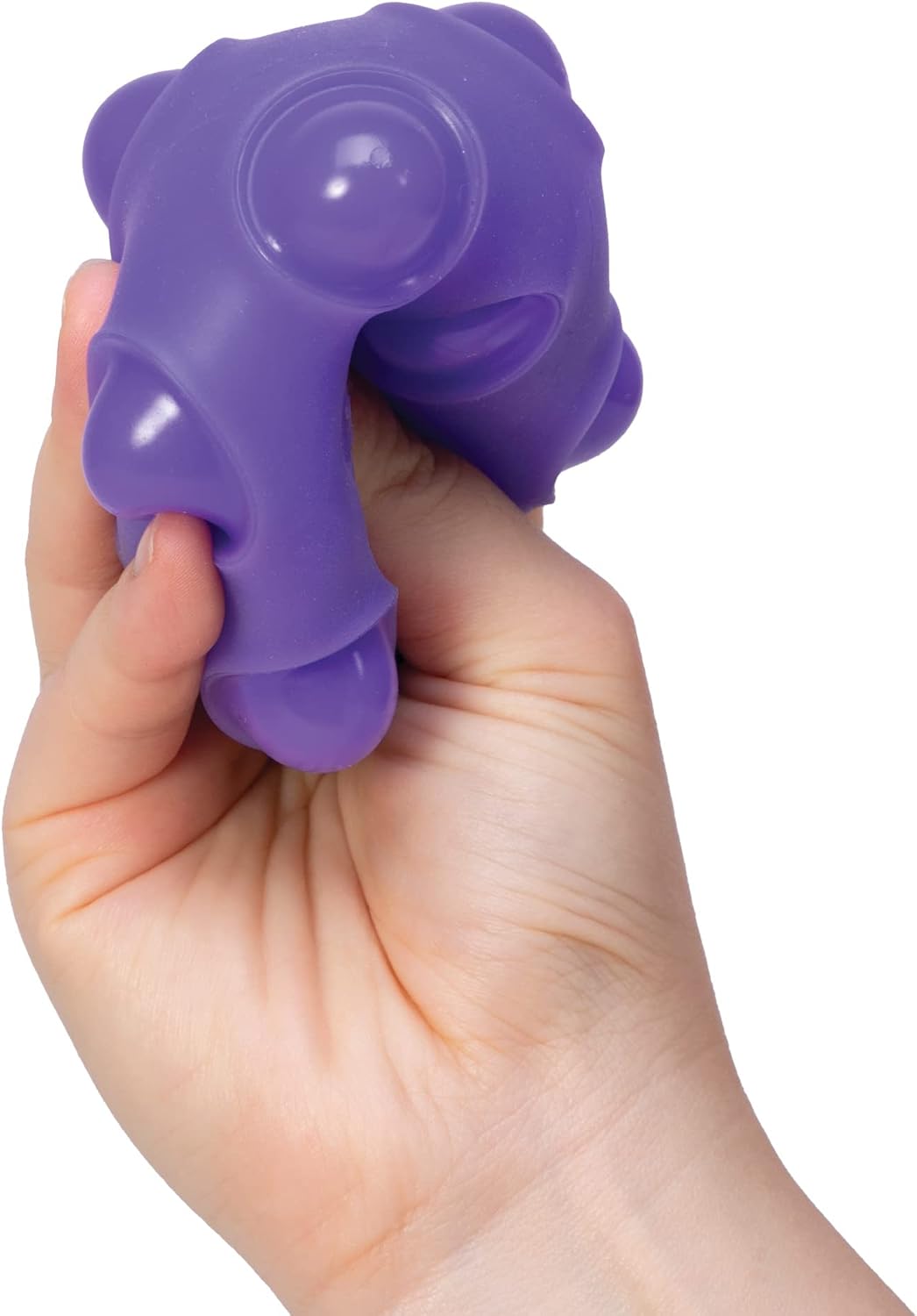 Schylling NeeDoh Happy Snappy Ball - Sensory Squeeze Toy - Air Filled Perfect Pop - 2.5" Wide - Color May Vary (Pack of 1) - Calming Squeeze Toy