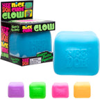 Schylling NeeDoh Nice Cube Glow - Squeeze Toy with a Super Solid Squish - Handy Sensory Cube