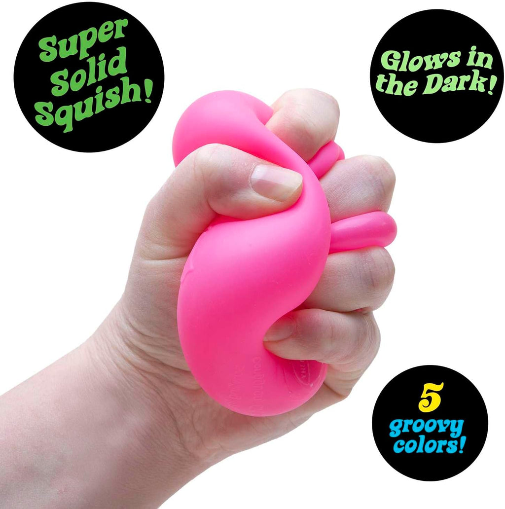 Schylling NeeDoh Nice Cube Glow - Squeeze Toy with a Super Solid Squish - Classic Cube Squish