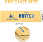 Butter Squeeze Squishy Toy, PU Material Butter Stick Slow Rising Squeeze Food Fidget Toy for Office School (Light Yellow) - Happy Cube Squish