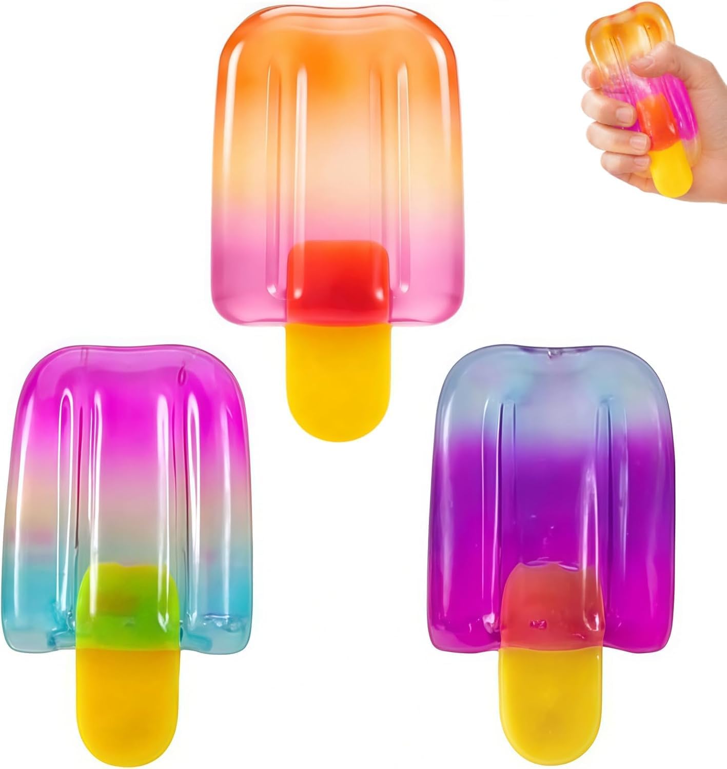 Ice Cream Squeeze Stress Relief Toy, Summer Sensory Stress Reduction & Anxiety Relief - Dreamy Fidget Cube