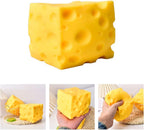 10cm Giant Cheese Squishy Toy,Slow-Rebound Shapeable Squeeze Ball, Realistic Sensory Fidget Toy,Sensory Fidget Toy for Stress Relief, Anxiety Relief Gift for Adults - Relaxing Snacktime Squish