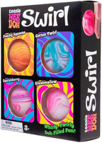Schylling NeeDoh Teenie Swirl 4 Pack - Sensory Squeeze Toy - 1.5" in Diameter - Colors May Vary - Playful Little Fidget