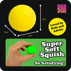 Schylling NeeDoh Rainboh Teenie - Sensory Squeeze Toy - Contains 6 Mini Groovy Globs - 1.5" Wide - Multicolored - Fun Travel Squish