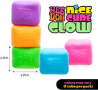 Schylling NeeDoh Nice Cube Glow - Squeeze Toy with a Super Solid Squish - Classic Cube Squish