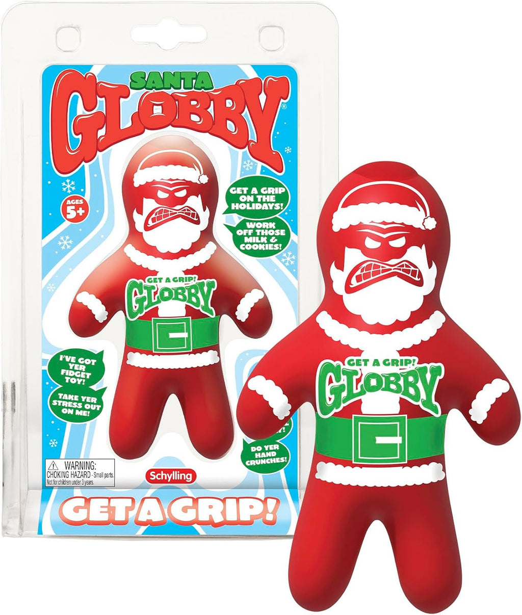 Schylling NeeDoh - Squishmas 2026 - Santa Globby - One Per Box - Colorful Seasonal Favorite