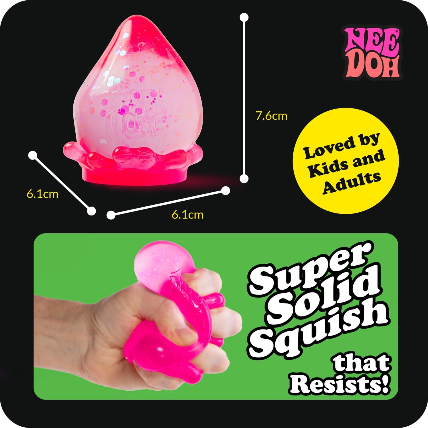 Schylling NeeDoh Dream Drop - Sensory Squeeze Toy with Dreamy Smooth Squeeze - 3" Tall - Color May Vary (Pack of 1) - Dreamy Sensory Favorite