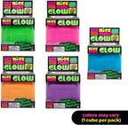 Schylling NeeDoh Nice Cube Glow - Squeeze Toy with a Super Solid Squish - Classic Cube Squish