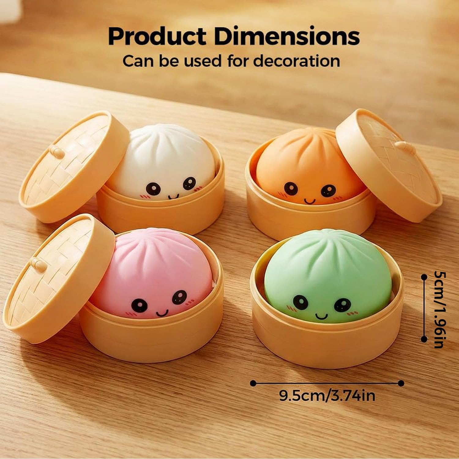 Dumpling Squishies Toy, Giant Glitter Dumpling, Colorful Dumplings Stress Balls Fidget Sensory Toy,Soft Squeeze Decompression Dough with Food Steamer, Stretchy Desk Toys (Purple) - Tactile Play Treat