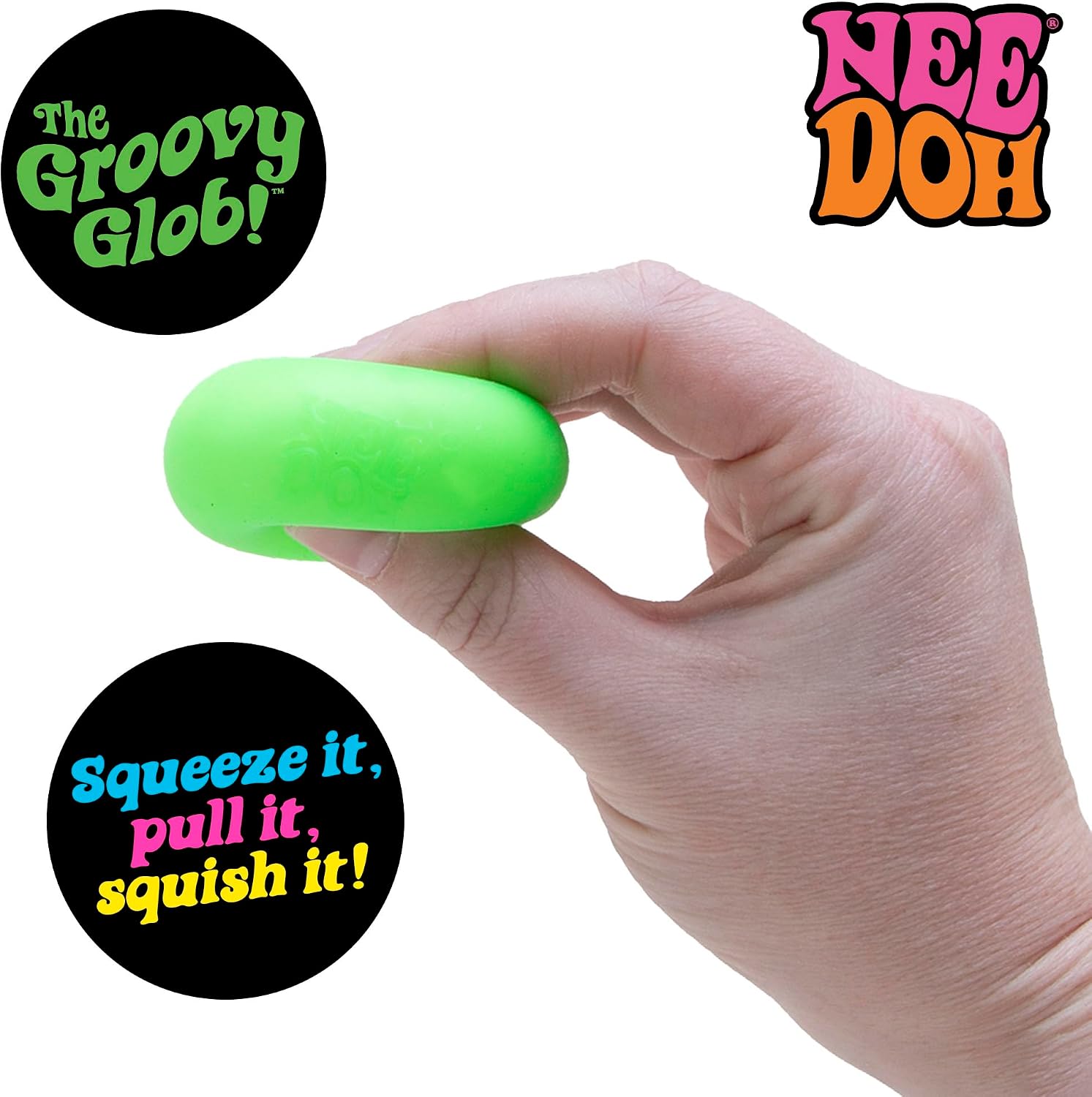 NeeDoh Teenie 10-Pack - 5 Styles of Teenie Squishies- Nice Ice Baby, Original, Swirl, Ripples, Glow - Ages 3 and Up - 10 Teenies Per Pack - Soft Cube