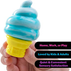 Needoh Nice Cream Cone - Sensory Squeeze Toy by Schylling - Smooth Cube Squish