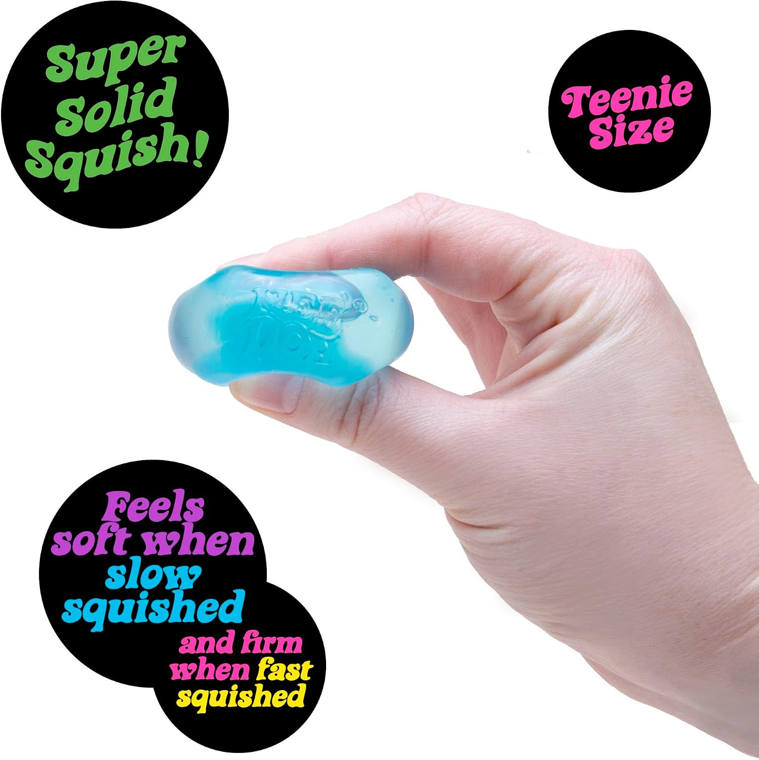 Schylling NeeDoh Nice Ice Baby 4 Pack - Sensory Squeeze Toy - 1.5" Cube - Colors May Vary - Cozy Cube Squish