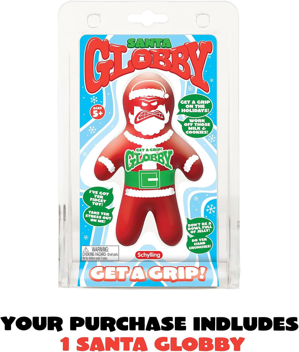 Schylling NeeDoh - Squishmas 2026 - Santa Globby - One Per Box - Colorful Seasonal Favorite