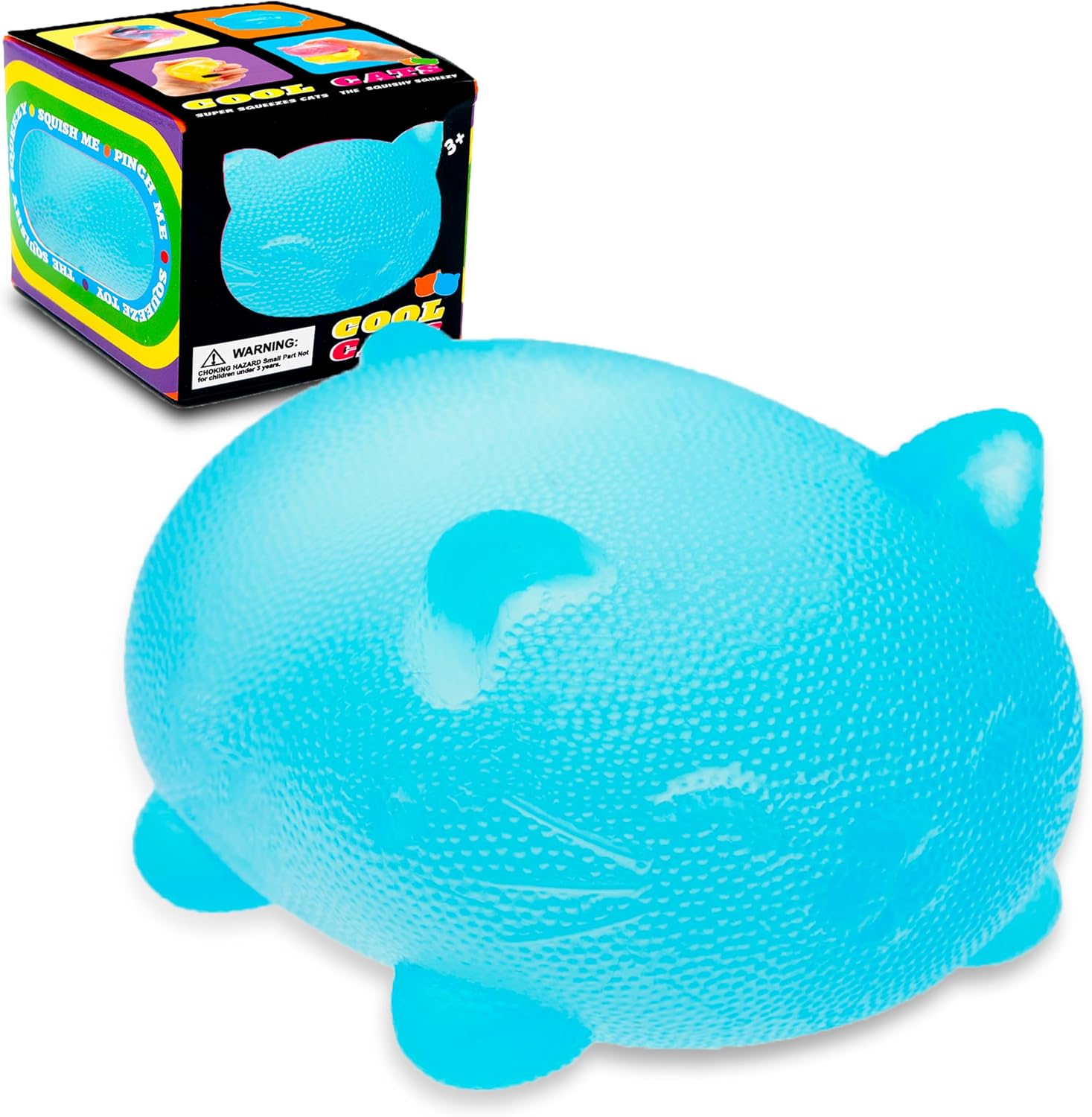 Stress Cat Toy, Sensory Fidget Toy, Sugar Filled Squishy Toys for Kids Stress Relief - High Density Squeeze Balls for Students Calming - Ultra-Soft Decompression Venting Toys - Handy Creature Fidget