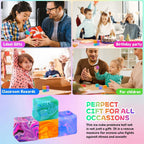 4Pcs Needoh-Nice Squishy Cube, Ice Cube Stress Relief Fidget Toys, Squeeze Doh Cube Squishy Fidget Toys for Kids Adults, Sensory Stress Balls for Autism Anxiety Relief (small) - Colorful Cube Squish