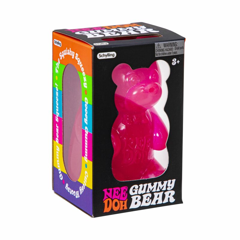 Schylling NeeDoh Gummy Bear - Sensory Fidget Toy with Jelly-Like Filling - 3.5" Tall - Blue (Pack of 1) - Dreamy Sensory Friend