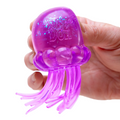 Schylling NeeDoh Jelly Squish - Stretchy Glitter Jellyfish Toy - Colorful Animal Squish