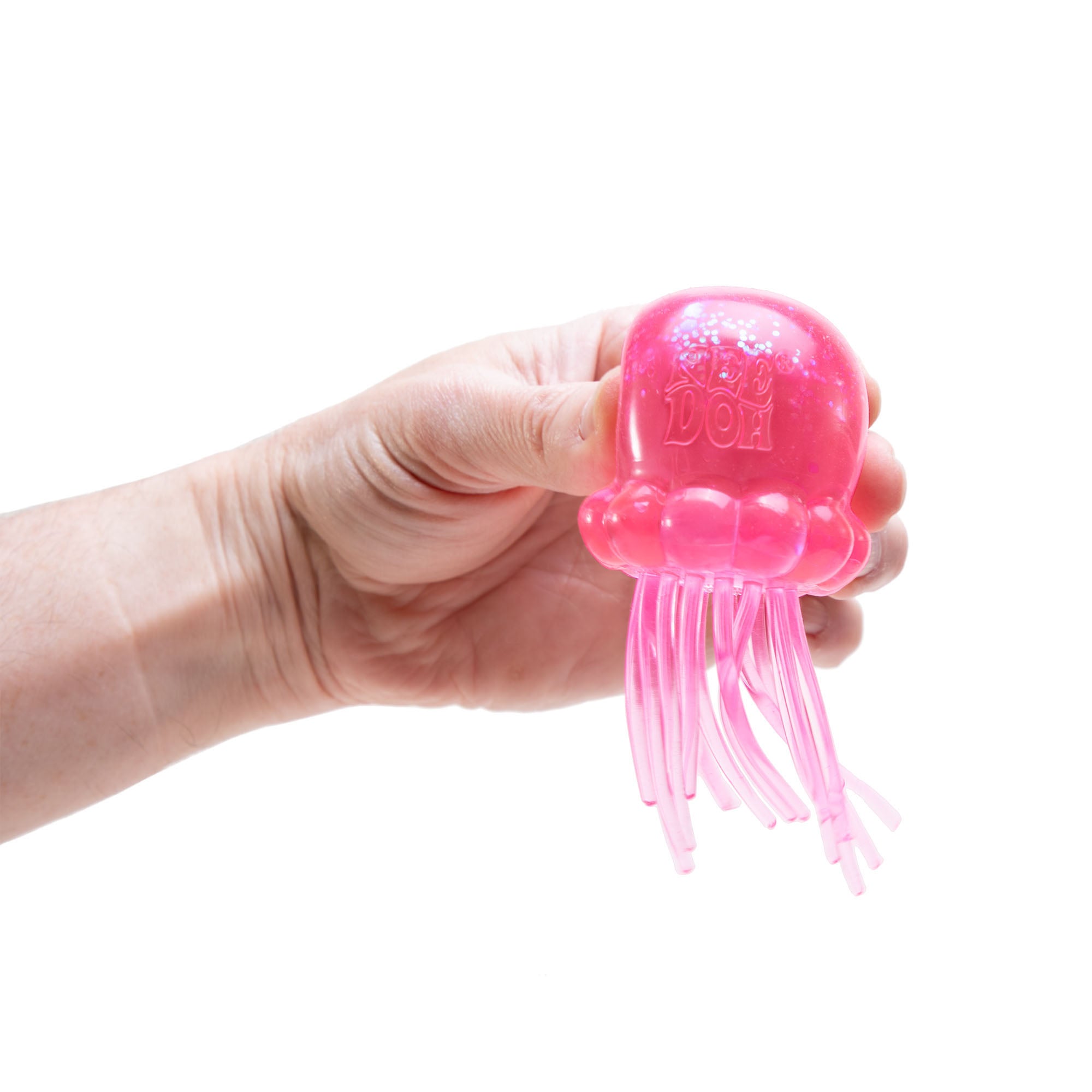Schylling NeeDoh Jelly Squish - Stretchy Glitter Jellyfish Toy - Cozy Sensory Friend