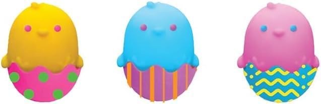 Schylling NeeDoh Chicka DeeDoos Stress Squeeze Toys Assorted Colors Pack of 3 - Soft Creature Fidget